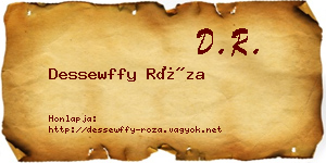 Dessewffy Róza névjegykártya