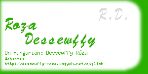 roza dessewffy business card